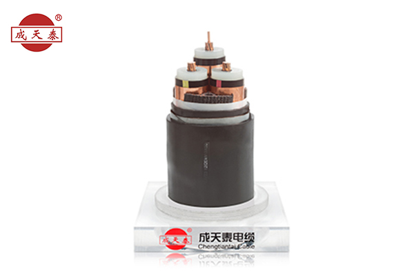 銅芯，交聯聚乙烯絕緣，聚乙烯護套電力電纜YJV 12/20（24）kV